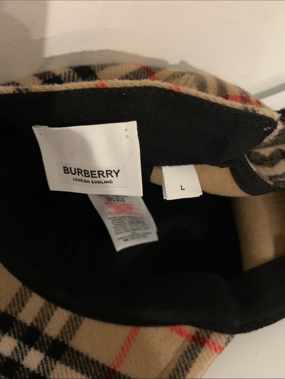 Burberry Classic Plaid Baseball Cap - Tan Plaid - Picture 3 of 3